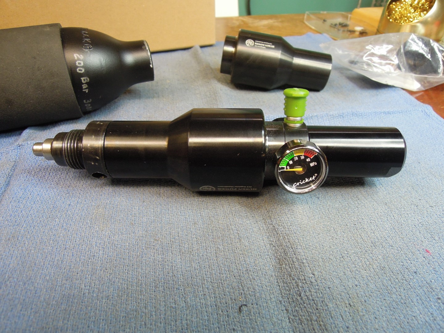 07 New Regulator body assembled - w test cap (Large).JPG