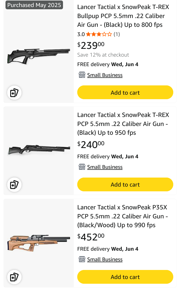 Lancer/Snowpeak T-Rex Bullpup