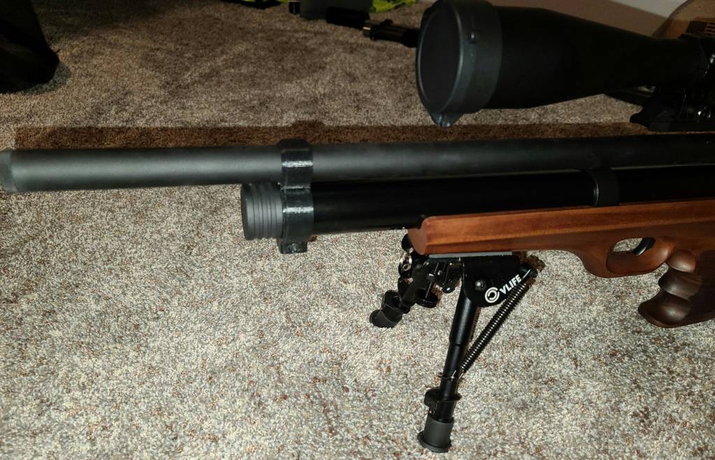 .22 Benjamin akela barrel band rifle mod air with set screws installed! 