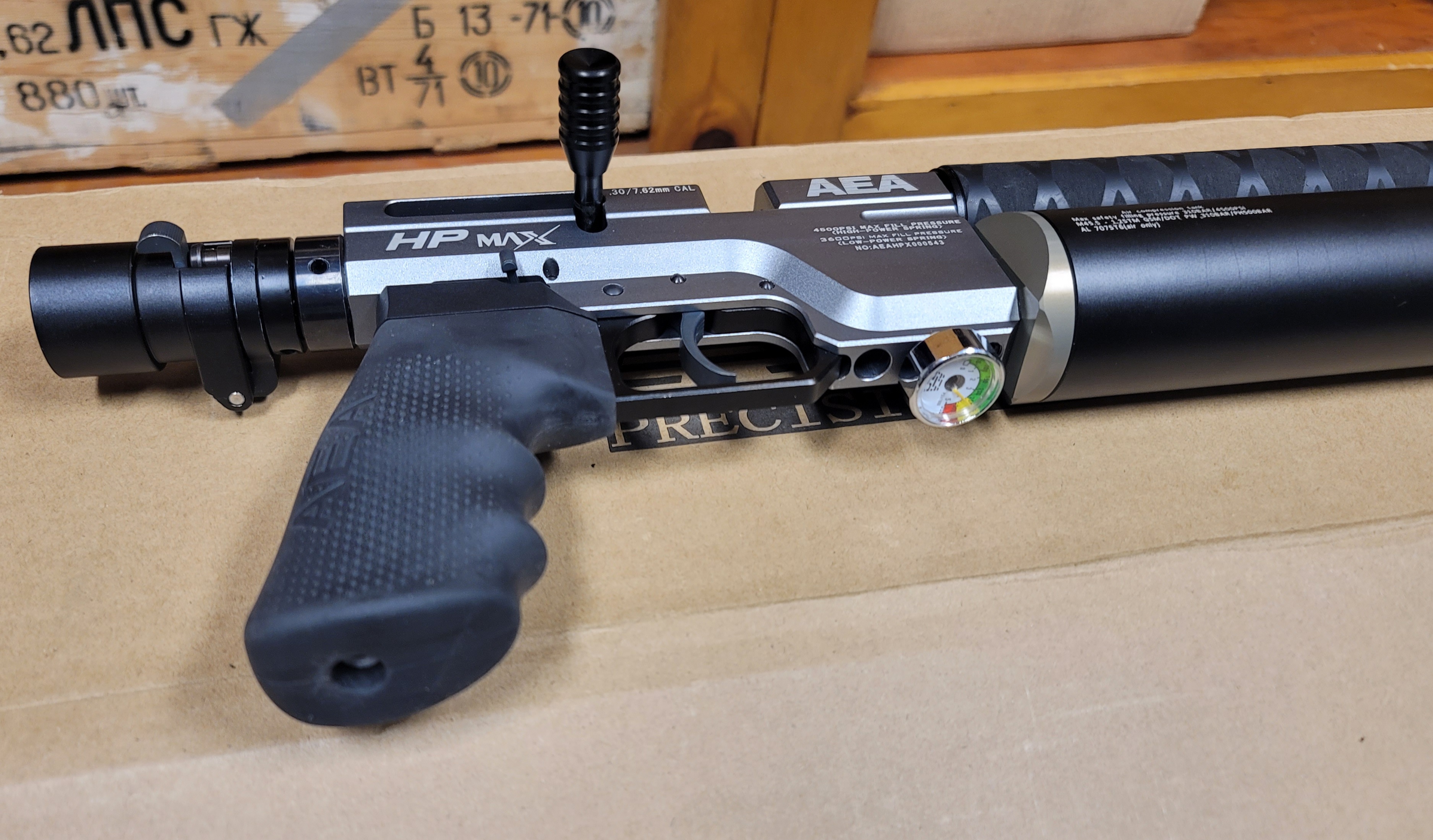 PCP Rifle - .30 AEA SS HP Max with some extras
