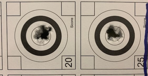 25 shot groups with JSB 13.4 MRD.jpg