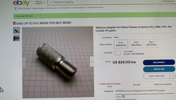Adapter to fit 0.5x20 UNF moderator to Diana Chaser.jpg