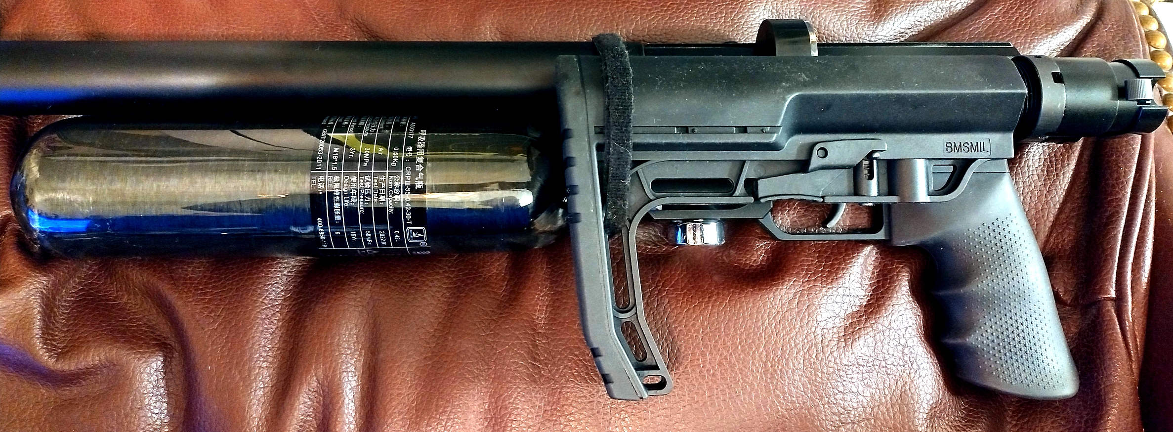 AEA HP Carbine .30 cal. carbon fiber tank left view.jpg