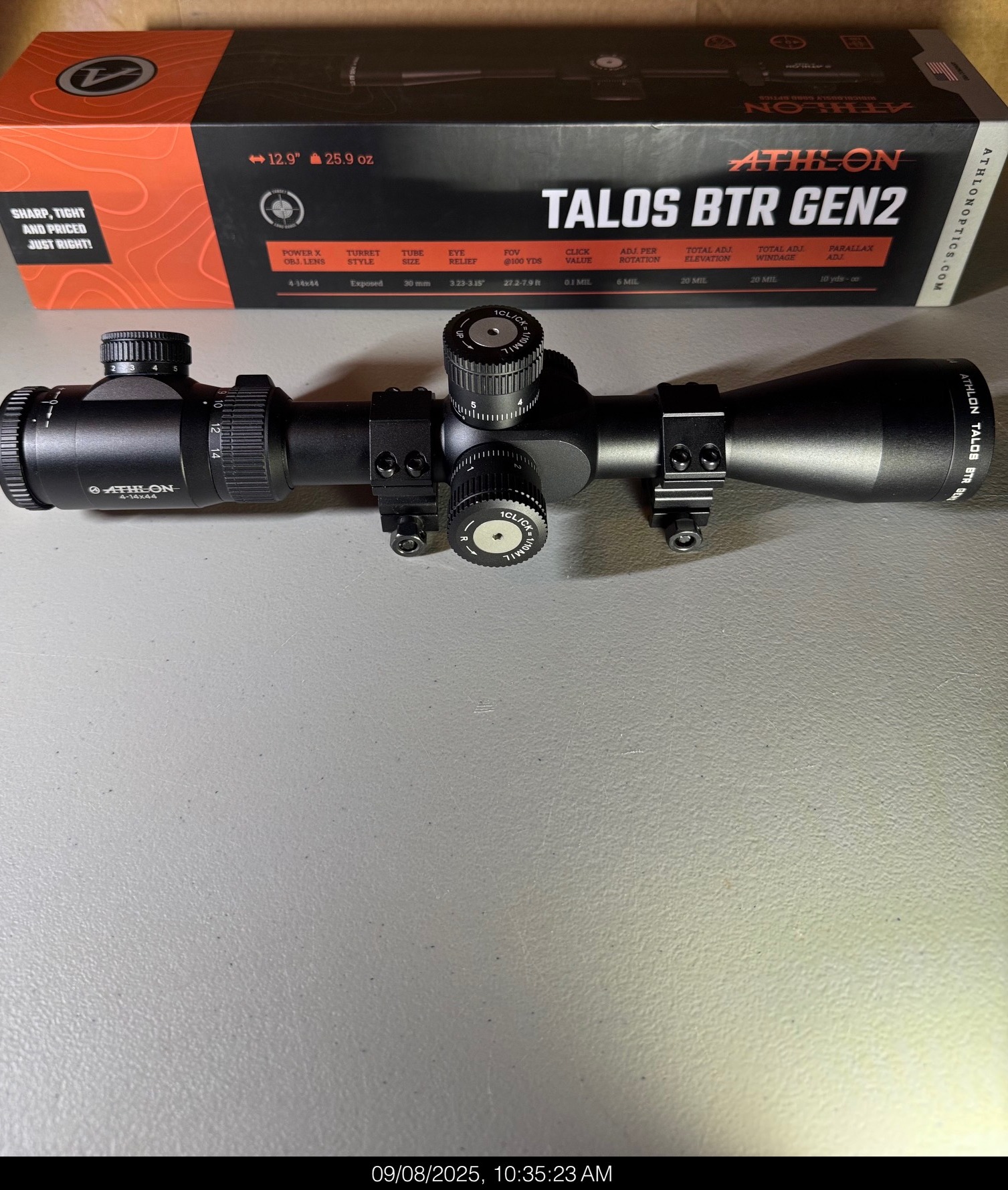 Athlon Talos BTR Gen2 4-14x44 FFP - Pic 05.jpg