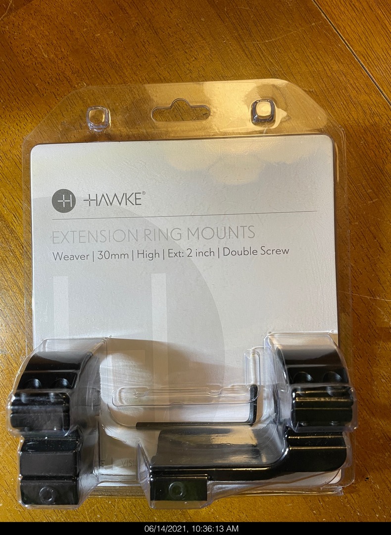 Hawke Two Piece 30mm High Weaver Ext Rings 22127 - Pic 01.1623682100.jpg