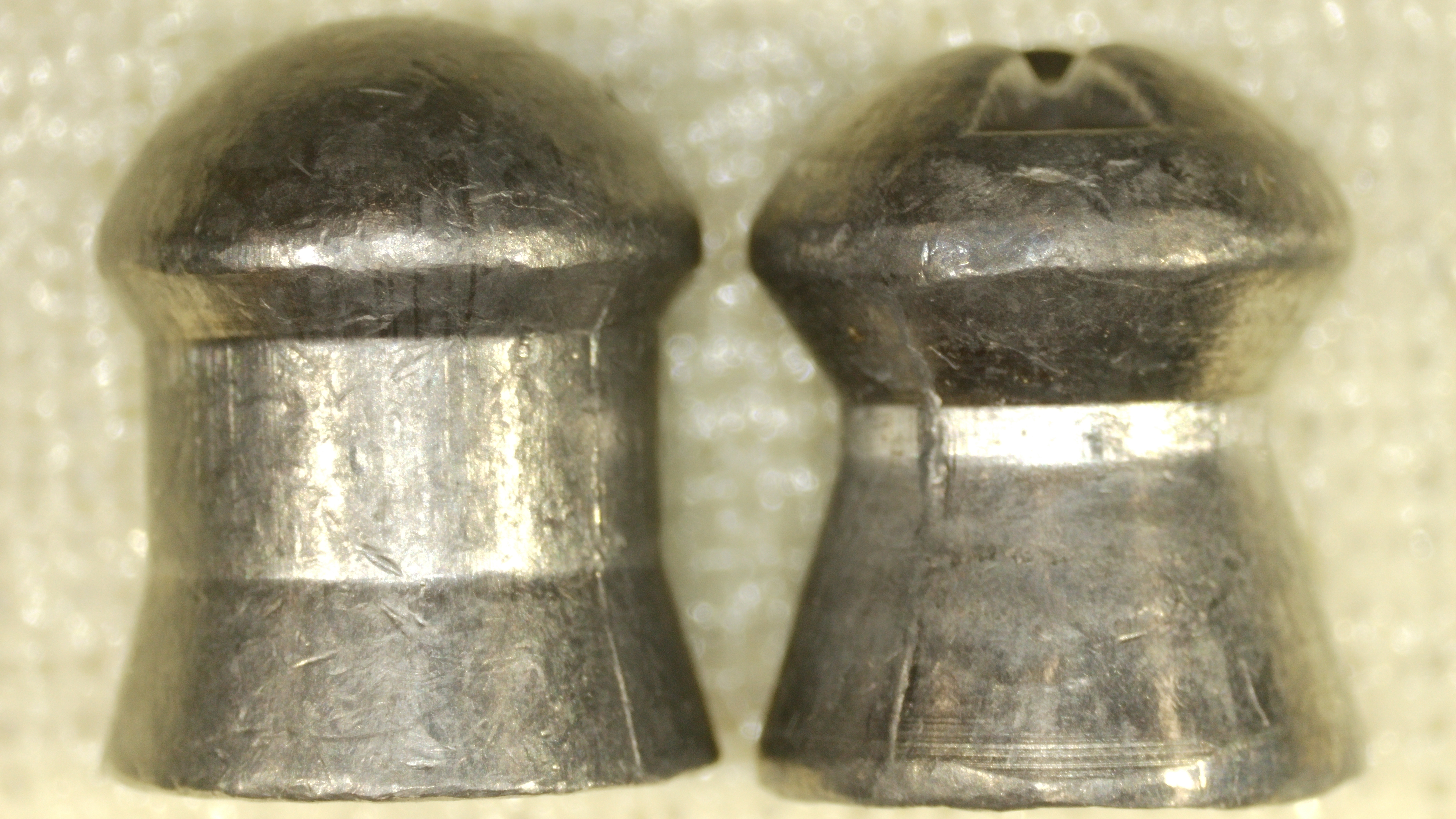 Left FX 30 Cal 50.2 Grain Pellet - Right JSB Hades Diabolo 30 Cal 44.75 Grain Pellet 005.JPG