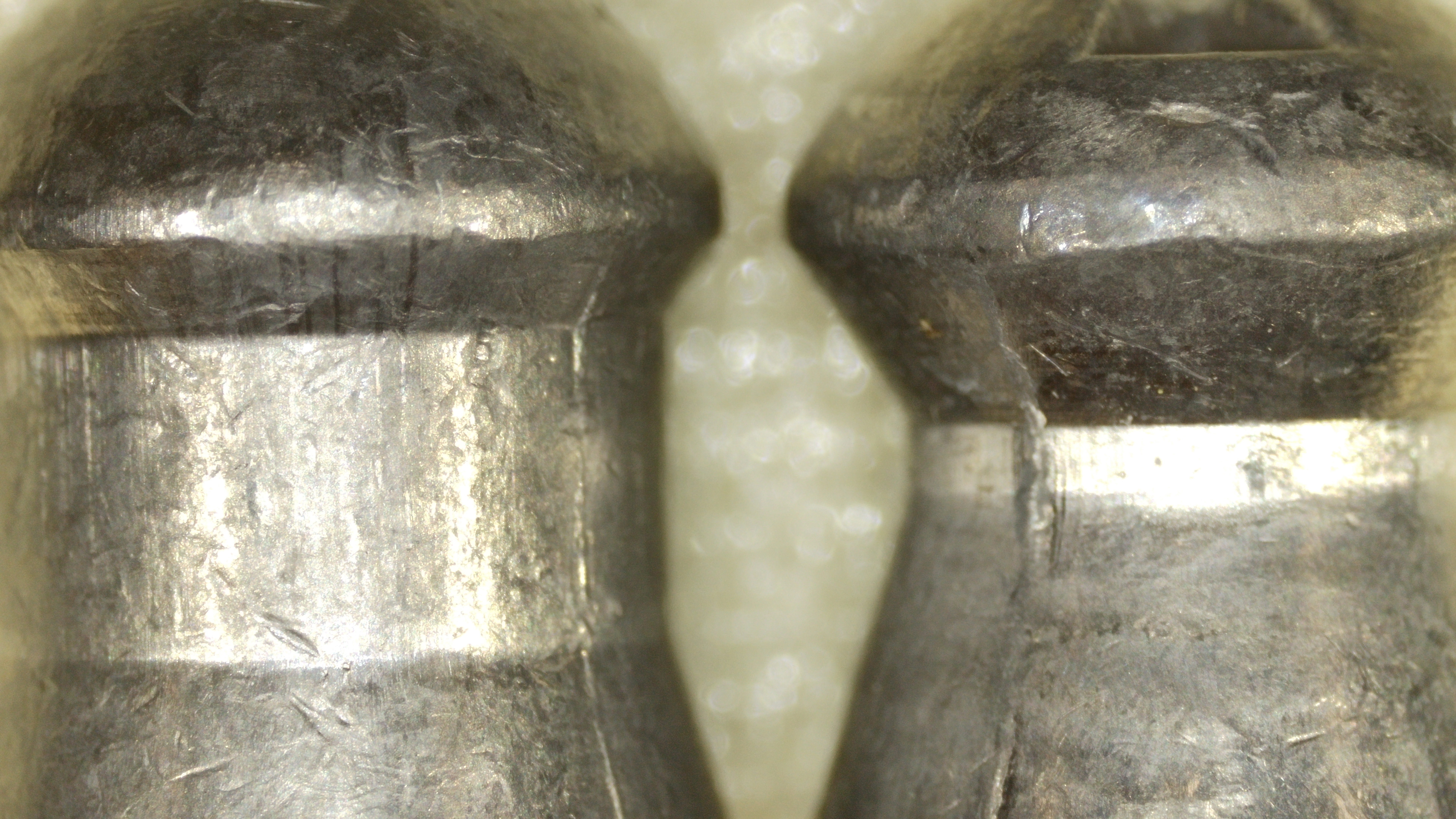Left FX 30 Cal 50.2 Grain Pellet - Right JSB Hades Diabolo 30 Cal 44.75 Grain Pellet 006.JPG