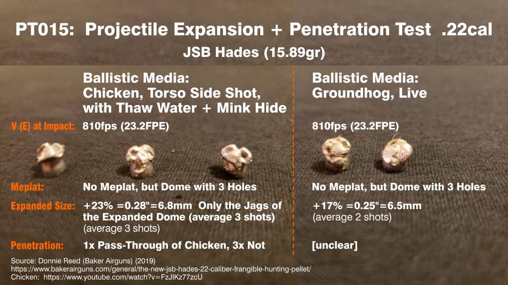 Projectile Tests. PT015.  Donnie Reed Baker Airguns 2019. -Chicken, Torso Side Shot, Hard bec....jpg
