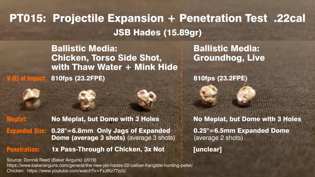 Projectile Tests. PT015.  Donnie Reed Baker Airguns 2019. -Chicken, Torso Side Shot, Hard bec....jpg