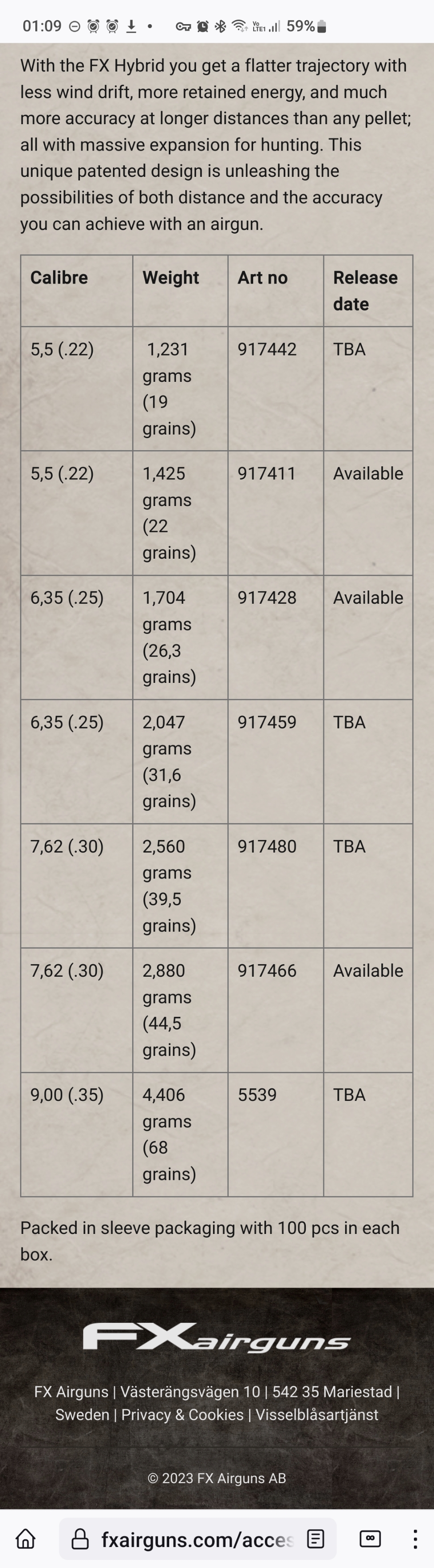 Projectiles.   Slugs.   FX.  Hybrids.  Current and Future Models, in Different Calibers.jpg