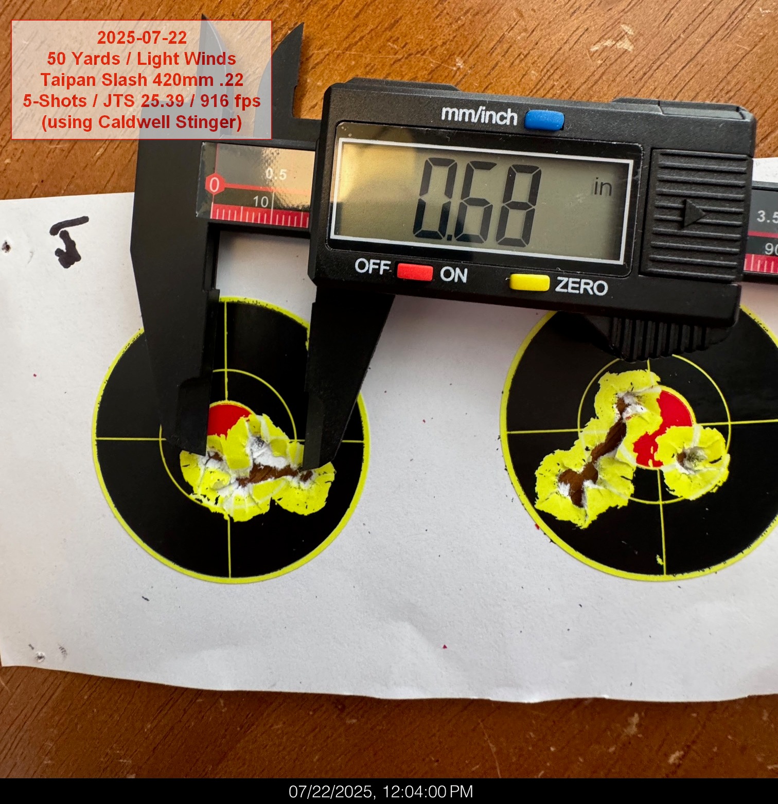 Taipan Slash - 5-Shot Group - 2025-07-22 - Pic 03.jpg