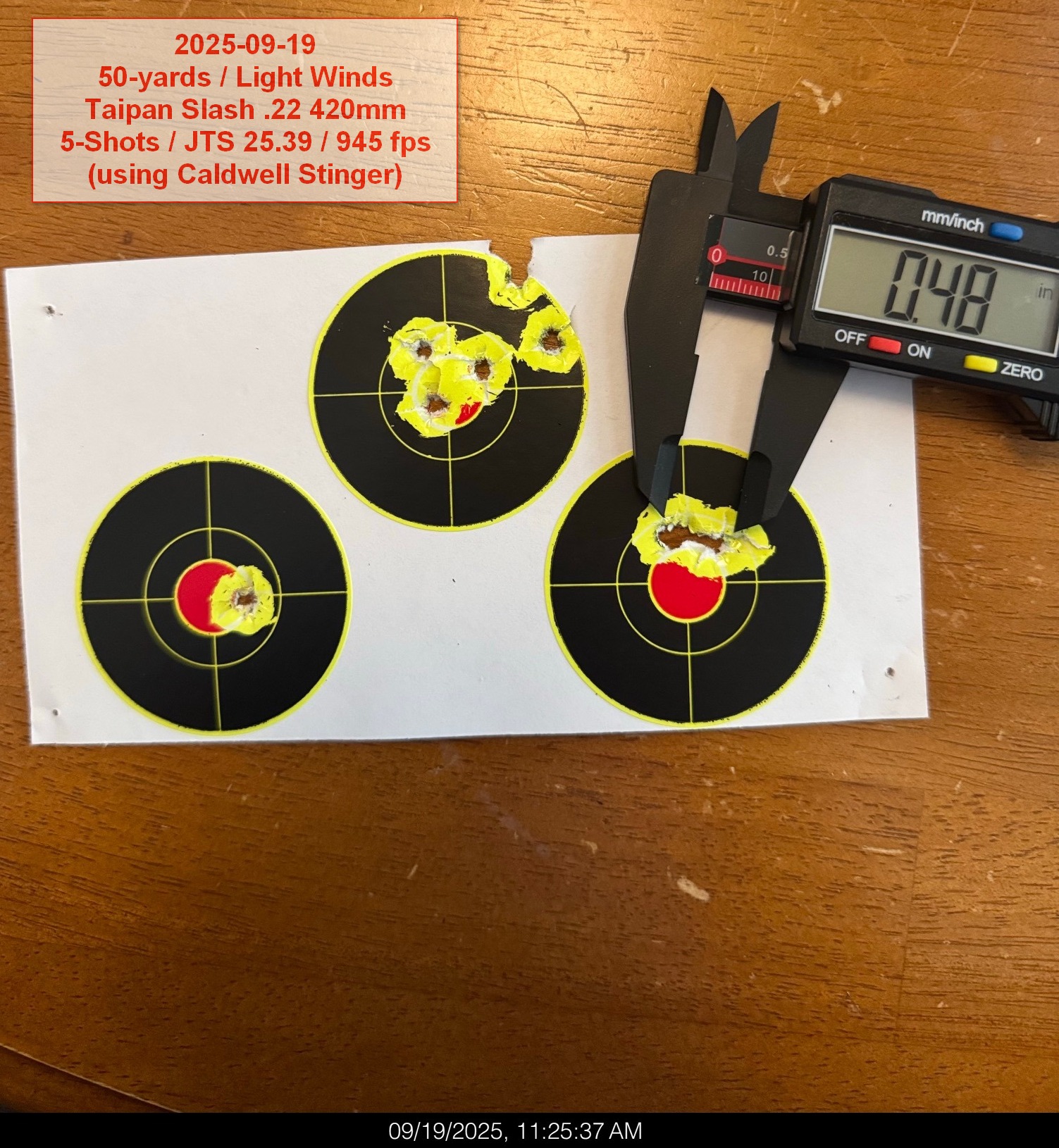 Taipan Slash - Yard 50 - 5-shot groups - 2025-09-19-05.jpg