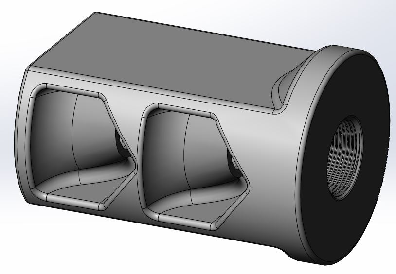 Texan Muzzle Brake Air Stripper Flanged Large Window  M18 x 1mm d.JPG