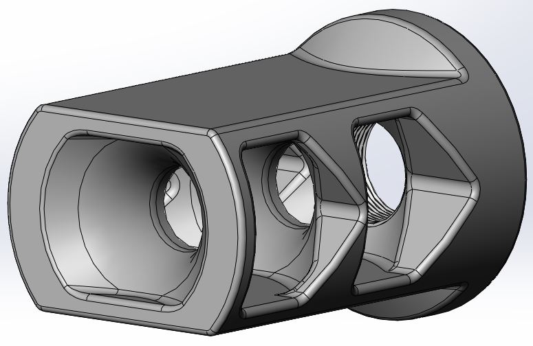 Texan Muzzle Brake Air Stripper Flanged Large Window  M18 x 1mm f.JPG