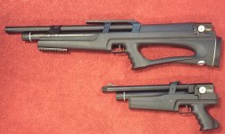 Huben Standard K1 Carbine vs K1 Prototype Pistol.jpg